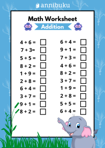 Latihan penjumlahan untuk PAUD/TK